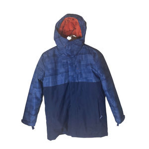 The Children's Place Youth 3-in-1 Jacket Navy Blue Orange Fleece Liner Large